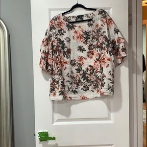 Floral linen shirt